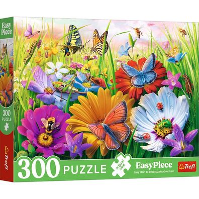 TREFL Puzzle EasyPiece: Insekten auf der Wiese 300 Puppen