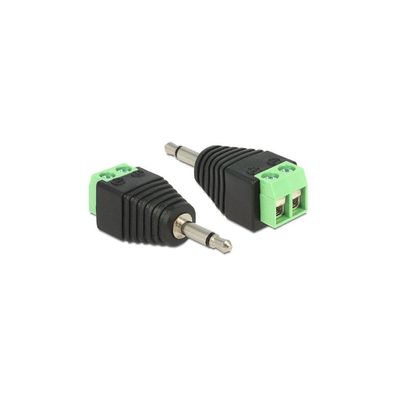 DELOCK Adapter Terminalblock 2Pin -> 3,5mm Klinke Stecker
