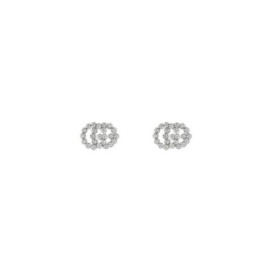 Gucci – YBD481676003 – GG Running-Ohrstecker aus 18-karätigem Weißgold und Diamanten