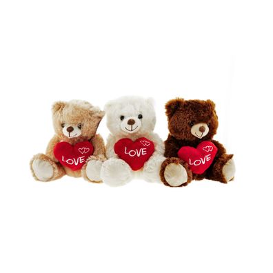 Teddybär Kuscheltier mit Herz 20 cm Plüschtier Geschenk Liebe Valentinstag