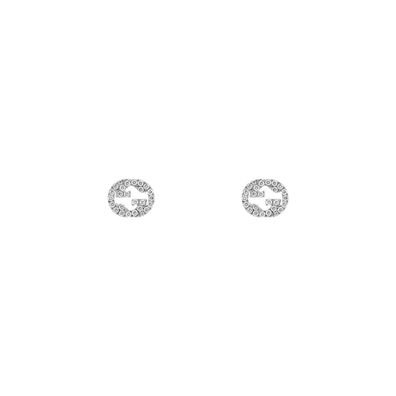 Gucci – YBD729408003 – Ineinandergreifende G-Ohrringe aus 18-karätigem Weißgold und D