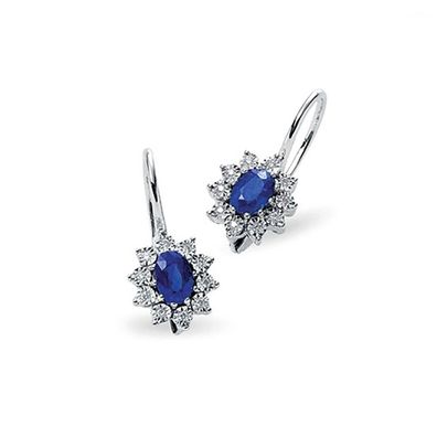 Frau Oro – DCOZ5038 – DAMEN-OHRRINGE AUS Weissgold, Rubinen UND Diamanten ref. DCOZ50