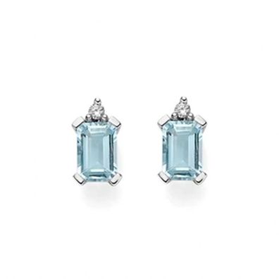 Frau Oro – DHOA7186 – DAMEN-OHRRINGE AUS Weissgold, Aquamarin UND Diamanten ref. DHOA