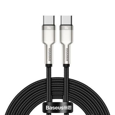 Baseus Cafule Metall USB-C auf USB-C Kabel 100W 5A 2m - Schwarz - Schnellladefun