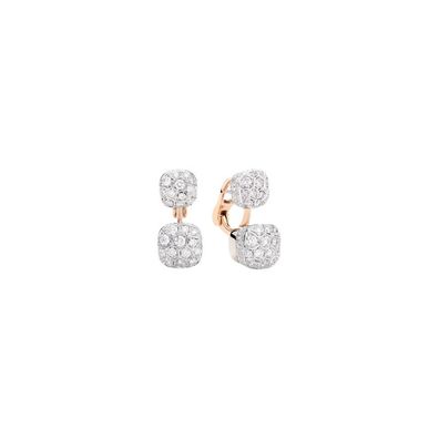 Pomellato - POC4021O6WHRDB000 - NUDO-OHRRINGE AUS Rosegold UND Weissgold MIT Diamante