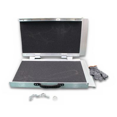 VEVOR Rollstuhlrampe 61 cm klappbar Aluminium 363 kg rutschfeste Schwellenrampe