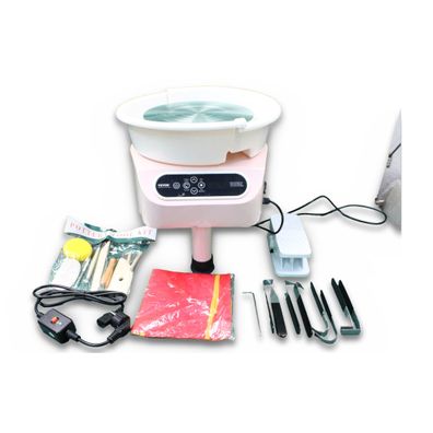 VEVOR Töpferscheibe 28 cm 450 W mit Pedal und LCD-Touchscreen Rosa