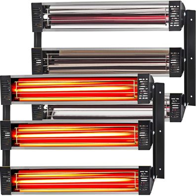 VEVOR Infrarot-Heizstrahler 3000 W Lackhärtungslampe 2 Sets 590x372x54 mm