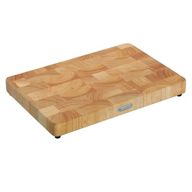 Zassenhaus Hackblock Stirnholz 45x30x4,5 cm nachhaltiges Gummibaumholz