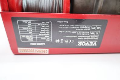 VEVOR Elektrische Seilwinde 125/250 kg 12 m Hubhöhe 510W mit Kabelfernbedienung