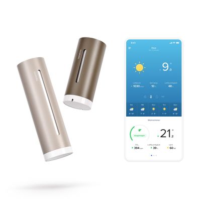Netatmo Wetterstation Original 2. Generation Innen Außen WLAN Sand NWS-S-EC