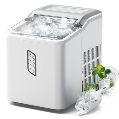 CONOPU Eiswérfelmaschine 12kg/24h 2 Eiswérfelgrößen mit Selbstreinigung
