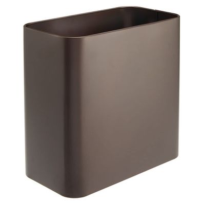mDesign Mélleimer rechteckig 26x14x26 cm Metall bronzefarben fér Bad und Béro