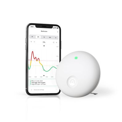 Airthings Wave Enhance Luftqualitätsmonitor CO2 VOC Bluetooth weiß