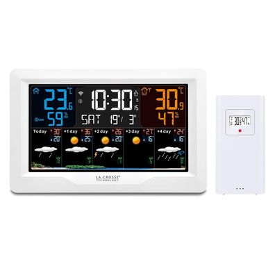 La Crosse Technology Farbwetterstation SW403 WLAN 4-Tage-Vorhersage Weiß