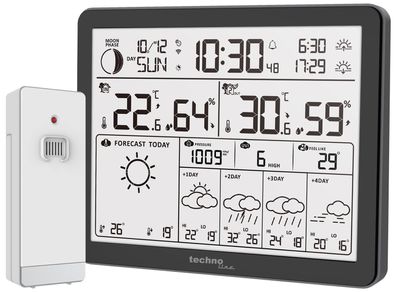 Technoline WD3000 Wetterstation mit 4-Tage-Vorhersage und App-Anbindung