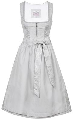 Dirndl Pegnitz 70cm Länge pastellgrau - Größe: 38