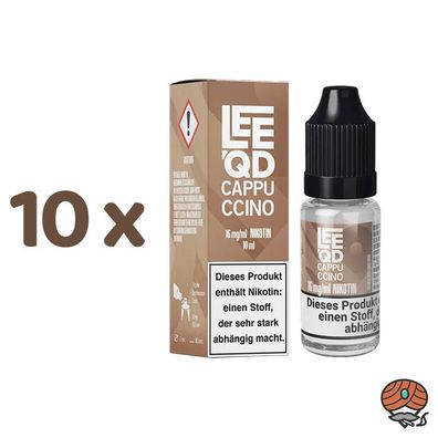 LEEQD Cappuccino 16mg/ml Nikotin, Liquid 10x 10ml