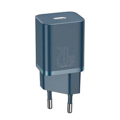 Baseus Super Si USB-C 20W PD Schnellladegerät - Blau (Modell: CCSUP-B03)
