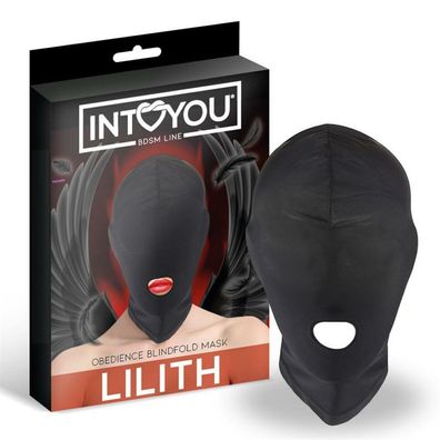 Lilith Inkognito Maske mit Öffnung im Mund Schwarz