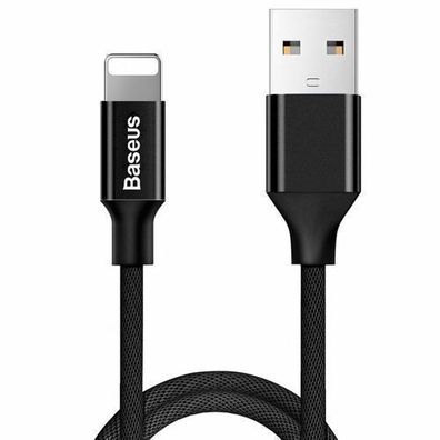 Baseus Yiven USB/Lightning Kabel 1,2M Schwarz - Robuste Textilummantelung (Model