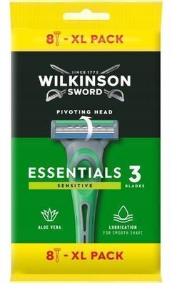 Wilkinson Extra Essential Herren Einwegrasierer Sensitive, 8er Pack