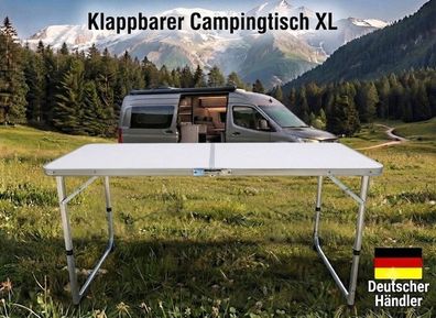 Campingtisch Compact Weiß Klapptisch klappbarer Gartentisch klappbar Tisch