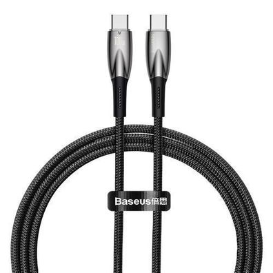 Baseus BlitzPower USB-C zu USB-C Kabel, 100W, 5A, 480Mb/s, 1m, Schwarz