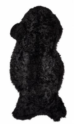 Schaffell Echt | Schwarz, ca. 102 cm | Weichflor | Öko gegerbt