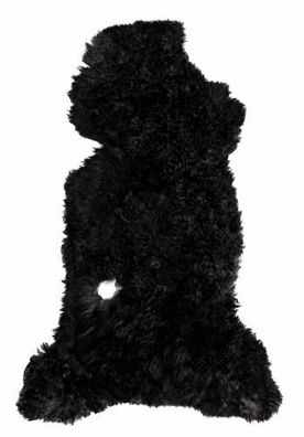 Schaffell Echt | Dunkelbraun-Schwarzbraun, ca. 105 cm | Lockenflor | Öko gegerbt