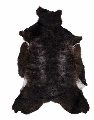 Schaffell Echt | Dunkelbraun, ca. 110 cm | Weichflor | Öko gegerbt