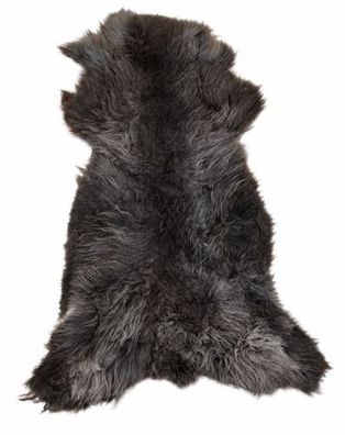 Schaffell Echt | Anthrazitbraun, ca. 135 cm | Langflor | Öko gegerbt