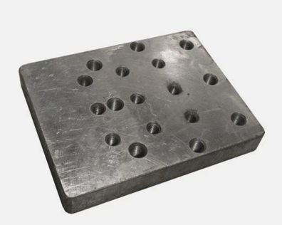 Anschweißplatte, Montageplatte, Gegenplatte für Flanschzugöse 110x100, 145x145