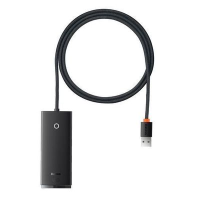 Baseus Lite Serie USB 3.0 HUB Adapter 4-Port, Schwarz (WKQX030101)