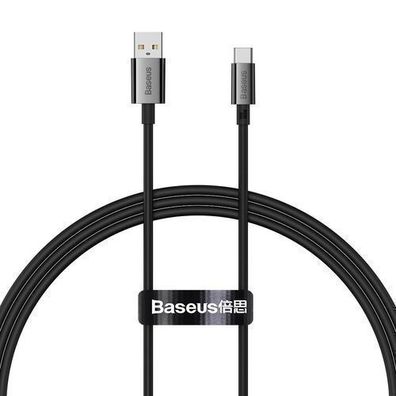 Baseus Superior Serie USB-A/USB-C Kabel 100W 1m - Schwarz