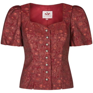 Trachtenmieder Kedri Jacquard rot