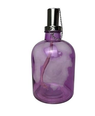 Öllampe Glas Lila 21cm Höhe
