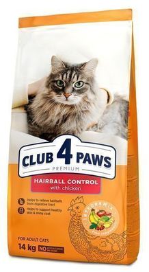 CLUB 4 PAWS KATZE 14 kg Hairball Control mit Huhn
