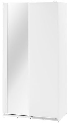 Schwebetürenschrank MAXI MX-01 Kleiderschrank 120x235x71 cm Schrank mit Spiegel Weß