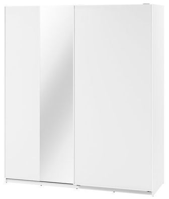 Schwebetürenschrank MAXI MX-04 Kleiderschrank 200x235x71 cm Schrank mit Spiegel Weß