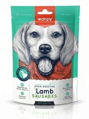 WANPY für Hunde: Lammwürstchen, 100 g