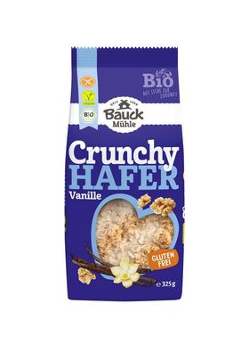 3x Bauck Mühle Hafer Crunchy Vanille gf Bio 325g