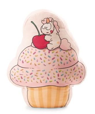 NICI Theodor & Friends Plüschkissen Cupcake & Einhorn XL 46x60x20cm Neuware