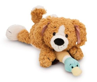 NICI Homies Plüschtier Hund braun mit Ente liegend 30cm GREEN Neuware