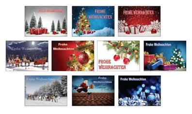 Weihnachtspostkarten Weihnachtskarten Weihnachts-Postkarten - Rückseite blanko