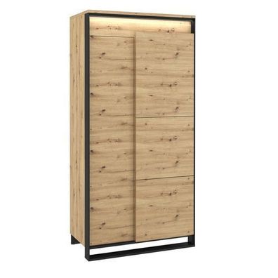 Kleiderschrank Quant QA-01 Schrank Drehtürenschrank mit LED Beleuchtung