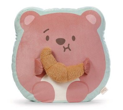NICI Mymochi Kuscheltier-Kissen Bär Nomo mit Croissant Neuware