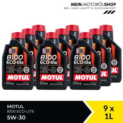 Motul 8100 Eco-lite 5W-30 9x1 Liter