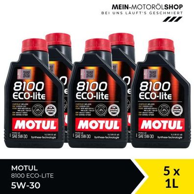 Motul 8100 Eco-lite 5W-30 5x1 Liter