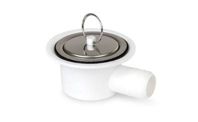 Ablaufgarnitur 19 mm Spüle CAN Spülbecken Stöpsel Ablauf weiß 90° ) 64333r NEU